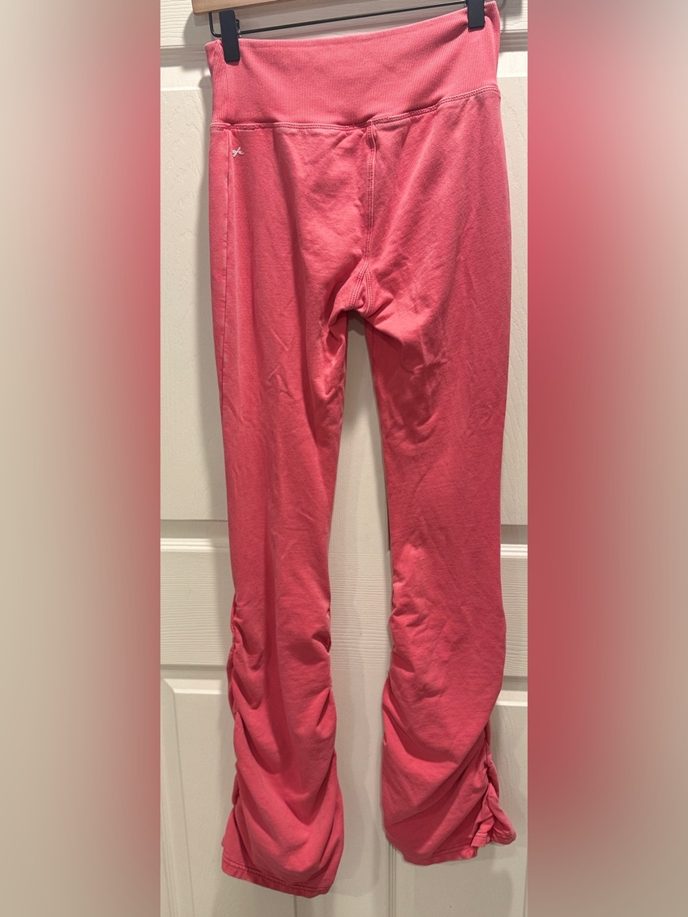 Out From Under Ruched Flare Leggings Pink Size Medium Urban Outfitters Y2K - Picture 6 of 10